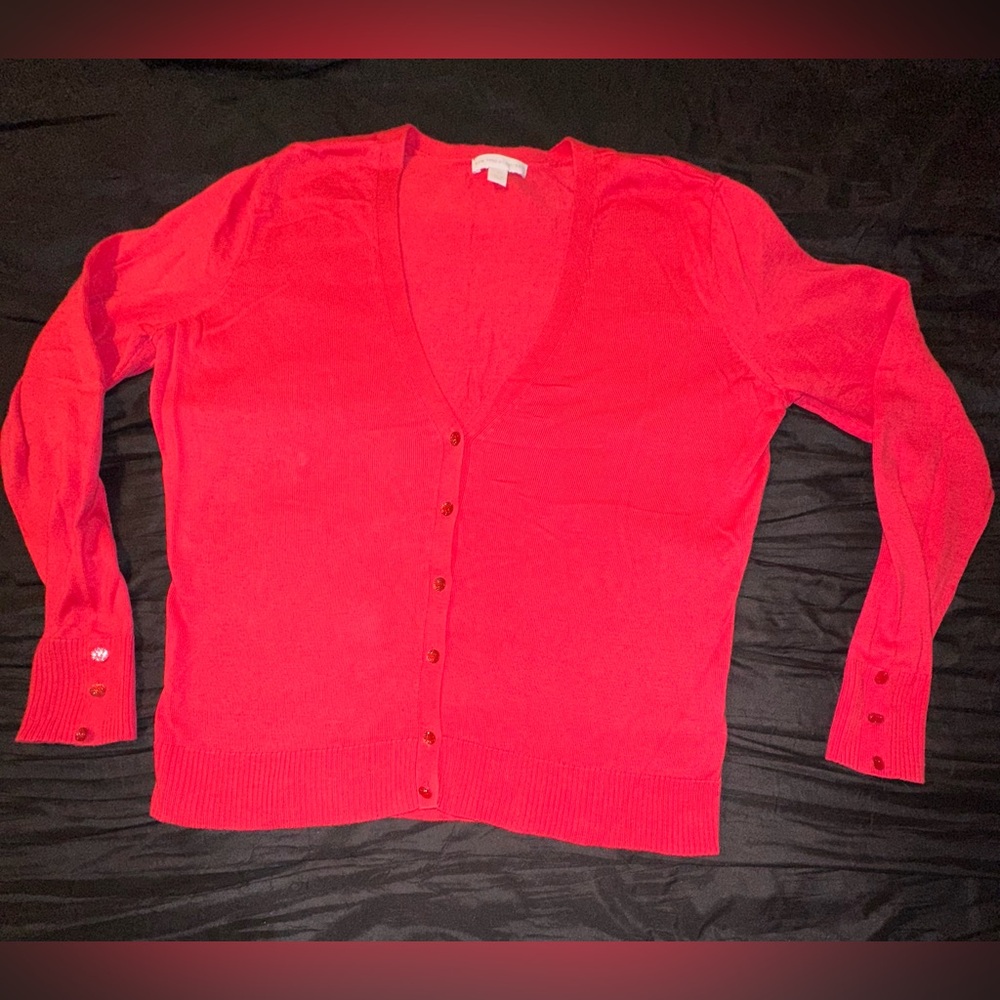 Women's Deep Pink Cardigan Sweater